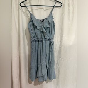 Express woman’s size XS denim looking sun dress spaghetti strap